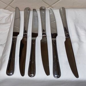 Heritage Mint Ltd fontenay Stainless set 6 Dinner butter knives Flatware
